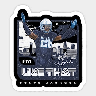 Donte Jackson Carolina I'm Like That Cityscape Sticker